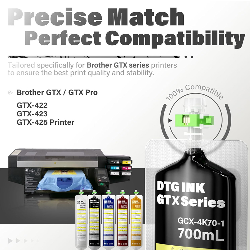 700ML DTG Textile GTX Ink Bag  - Direct To Garment Ink recension och pris