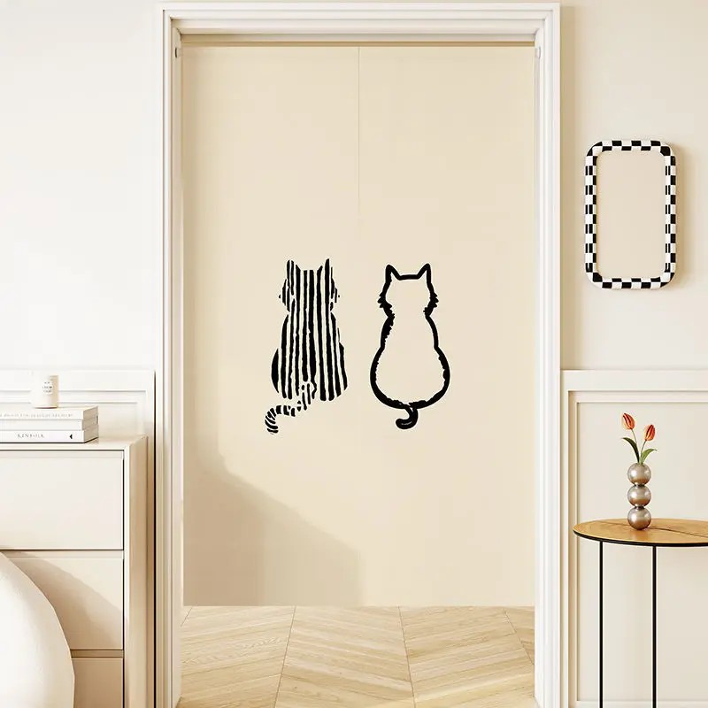 VIKAMA Minimal Line Cat Noren  - Commercial Printing Rates recension och pris