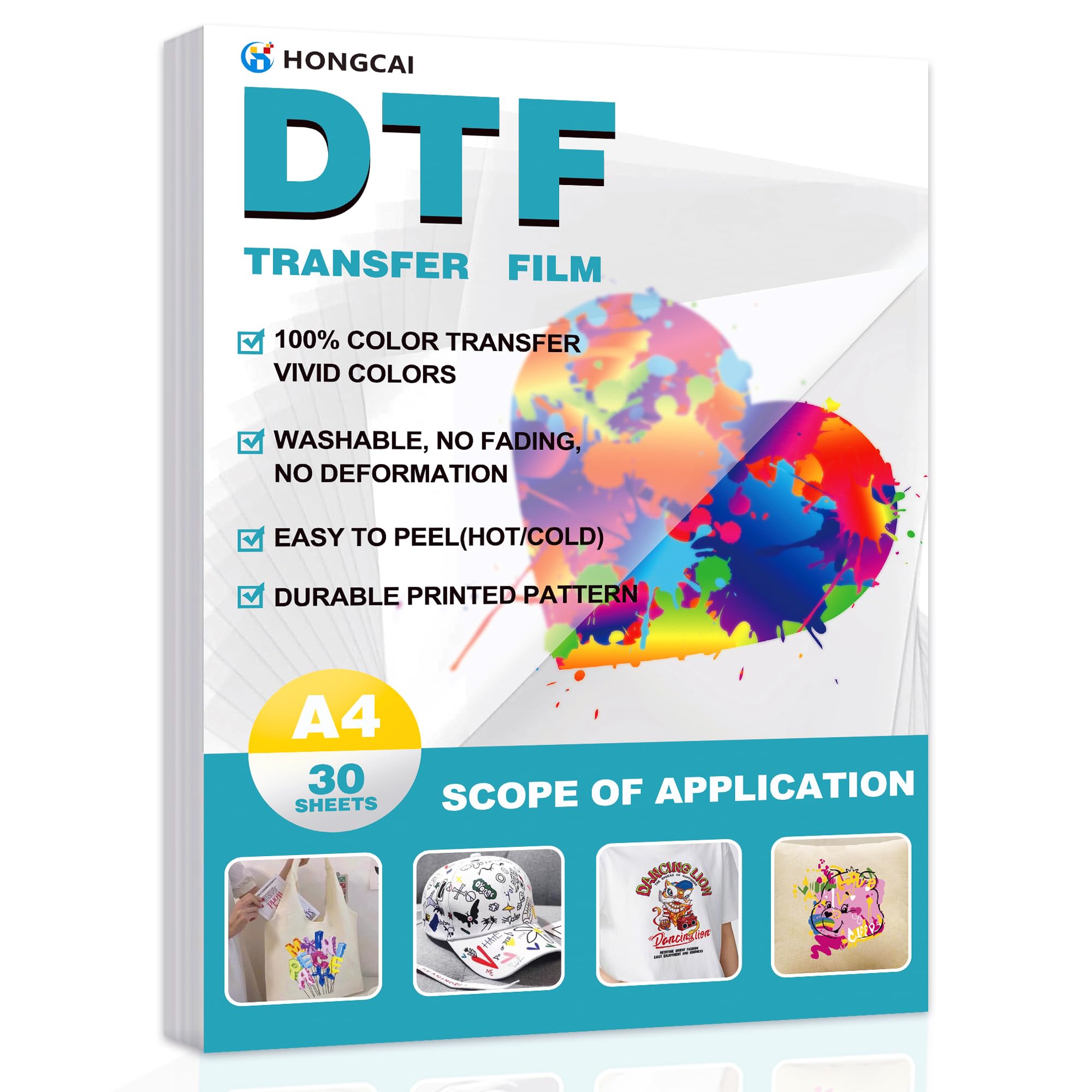 HONGCAI 30 sheets A4 DTF Trans - Dtf Hot Peel Film recension och pris