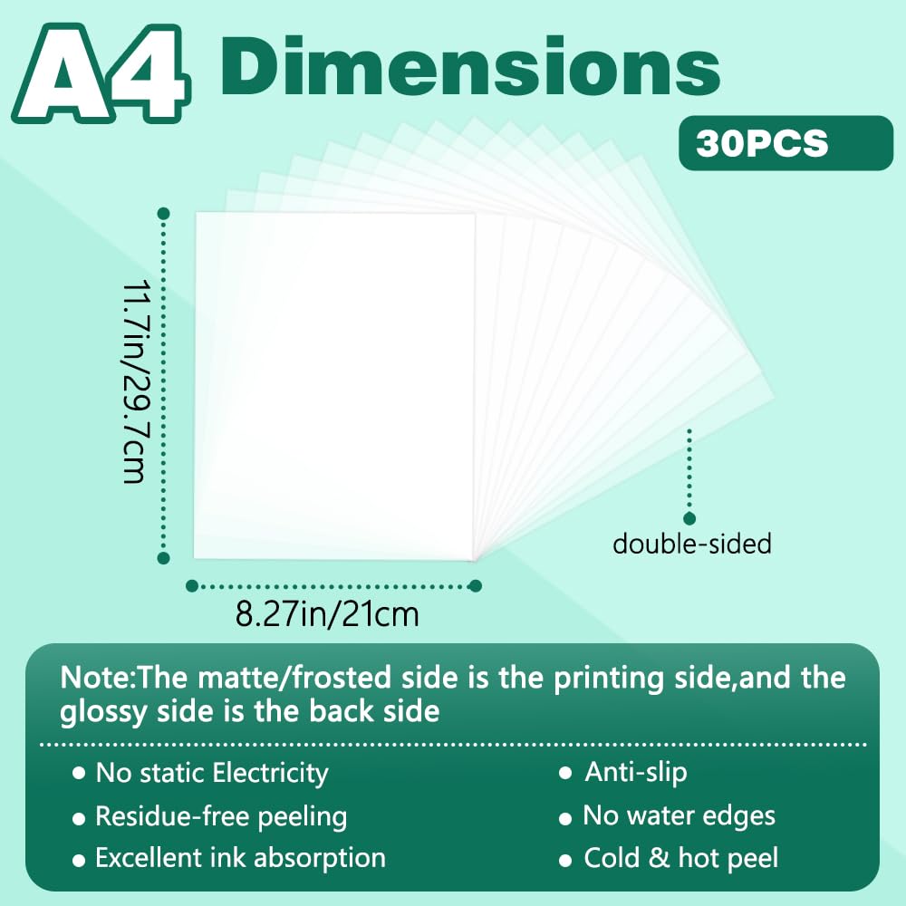 HONGCAI 30 sheets A4 DTF Trans - Dtf Hot Peel Film recension och pris
