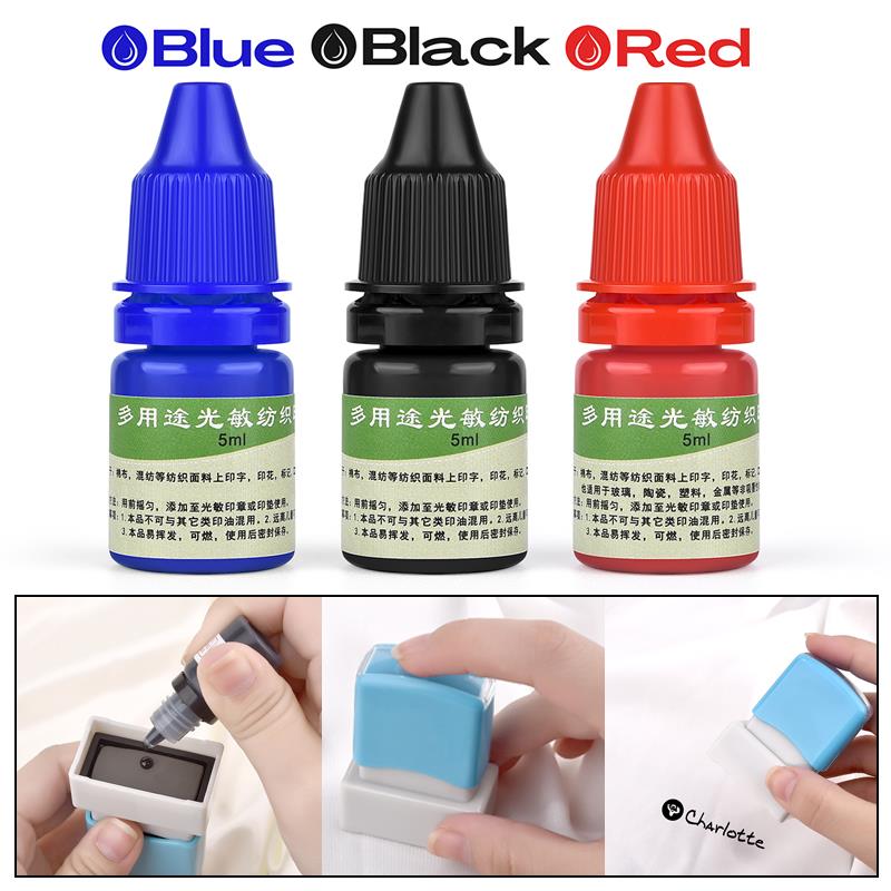 5ml Blue Red Black Ink Textile - Direct To Garment Ink recension och pris
