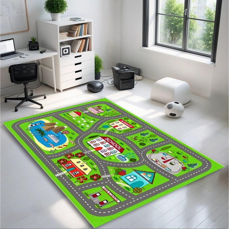 Cartoon Race Track City Highwa - Commercial Road Printing recension och pris
